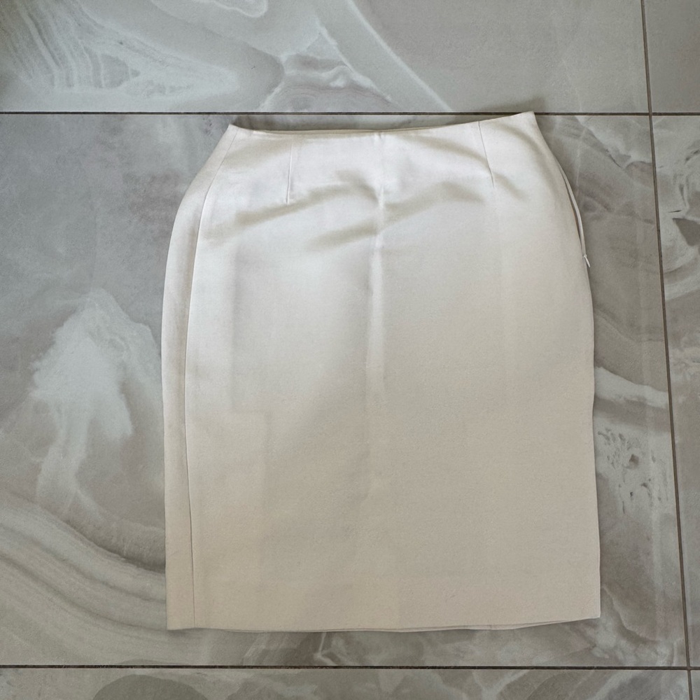 Balenciaga Cream Knee-Length Pencil Skirt for Work